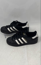 Load image into Gallery viewer, Adidas Unisex Kids Superstar B23642 Black Leather Low Top Sneakers Shoes Size 5
