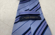 Load image into Gallery viewer, Banana Republic Mens Multicolor Striped Silk Keeper Loop Adjustable Designer Tie
