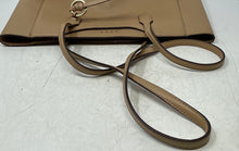 Load image into Gallery viewer, DKNY Womens Brown Leather Inner Pockets Double Handle Tote Handbag
