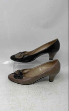 Load image into Gallery viewer, Bruno Magli Womens Black Brown Leather Slip-On Pump Heels Size 7.5 B

