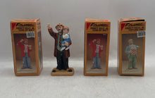 Load image into Gallery viewer, Lot Of 4 Pcs Flambro Emmett Kelly Jr Going My Way Popcorn Time Clown Figurines
