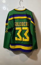 Load image into Gallery viewer, Mens Green NHL Anaheim Ducks Greg Goldberg #33 Long Sleeve Hockey Jersey Size S
