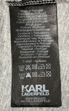 Load image into Gallery viewer, Karl Lagerfeld Womens Gray Cotton Short Sleeve Crew Neck Pullover T-Shirt Size S
