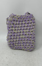 Load image into Gallery viewer, Valentina Papineni Womens Purple Crochet Snap Crossbody Bag
