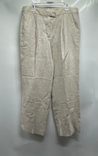 Load image into Gallery viewer, Banana Republic Womens Beige Linen Pleated Straight Leg Dress Pants Size 14
