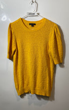 Load image into Gallery viewer, Ann Taylor Womens Yellow Knitted Short Sleeve Crew Neck Pullover Sweater Size M
