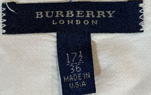 Load image into Gallery viewer, Authentic Burberry Mens White Cotton Long Sleeve Dress Shirt Size 17.5
