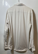 Load image into Gallery viewer, Zara Mens Beige Long Sleeve Spread Collar Slim Fit Button-Up Shirt Size M

