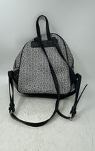 Load image into Gallery viewer, Guess Womens Maxson Dark Gray Black Monogram Outer Zip Pockets Backpack
