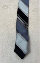 Load image into Gallery viewer, Calvin Klein Mens Blue Black Striped Adjustable Long Formal Designer Tie
