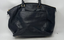 Load image into Gallery viewer, Michael Kors Womens Riley Black Leather Double Handle Domed Satchel Handbag
