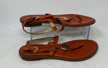 Load image into Gallery viewer, Michael Kors Womens Sondra Brown Leather Open-Toe Buckle Thong Sandals Size 9M
