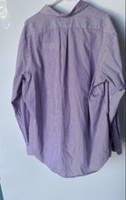 Load image into Gallery viewer, Ralph Lauren Mens Purple And White Striped Custom Fit Button-Up Shirt Size XL
