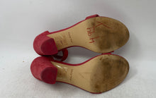 Load image into Gallery viewer, Aldo Womens Jerayclya Red Suede Block Heel Ankle Strap Sandals Size 6.5

