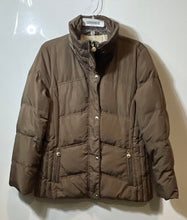 Load image into Gallery viewer, Calvin Klein Womens Brown Long Sleeve Regular Fit Full-Zip Puffer Jacket Size L

