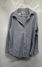 Load image into Gallery viewer, Lucky Brand Mens Blue White Check Print Long Sleeve Slim Fit Dress Shirt Size L
