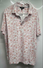 Load image into Gallery viewer, Express Mens White Floral Spread Collar Short Sleeve Polo Shirt Size XL
