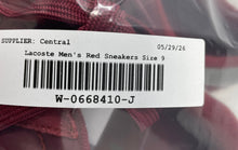 Load image into Gallery viewer, Lacoste Mens Spin 123 1 SMA Red Low Top Lace-Up Sneaker Shoes Size 9
