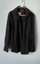 Load image into Gallery viewer, Hugo Boss Mens Black Cotton Long Sleeve Slim Fit Dress Shirt Size 41 US 16

