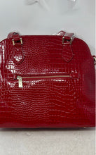 Load image into Gallery viewer, Vanessa Williams Womens Lush Round Red Croc Embossed Shoulder Satchel Bag w/ Tag
