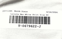 Load image into Gallery viewer, Lacoste Mens White Cotton Short Sleeve Crew Neck Regular Fit T-Shirt Size XS

