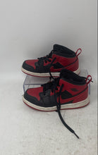 Load image into Gallery viewer, Nike Kids Air Jordan 1 Mid Red Black Lace-Up Sneakers Shoes Size 10C
