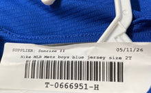 Load image into Gallery viewer, Nike Boys Blue New York Mets Short Sleeve Button Front MLB Baseball Jersey Sz 2T
