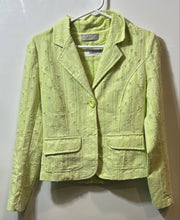 Load image into Gallery viewer, Qianzhidu Womens Light Green Long Sleeve Notch Collar One Button Blazer Size L
