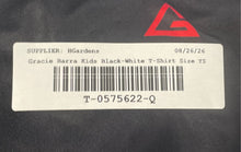 Load image into Gallery viewer, Gracie Barra Kids Black White Short Sleeve Ranked Rash Guard T-Shirt Size YS
