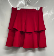 Load image into Gallery viewer, Zara Basic Womens Red Front Ruffle Layers Back Zipper Short Mini Skirt Size XS
