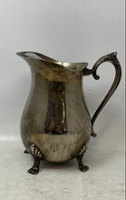 Load image into Gallery viewer, Vintage Silver-Tone Victorian Style Ornate Scroll Handle And Footed Pitcher
