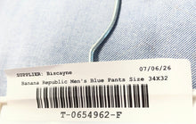 Load image into Gallery viewer, Banana Republic Mens Blue Slash Pocket Slim-Tapered Fit Dress Pants Size 34X32
