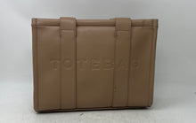 Load image into Gallery viewer, Womens Brown Embossed Faux Leather Bottom Studs Zipper Medium Small Tote Bag

