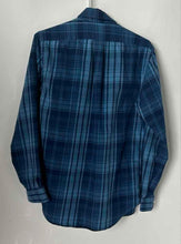 Load image into Gallery viewer, Ralph Lauren Mens Blue Check Flannel Classic Fit Long Sleeve Button-Up Shirt S
