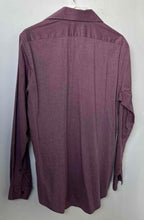 Load image into Gallery viewer, Calvin Klein Mens Purple Printed Long Sleeve Slim Fit Stretch Dress Shirt Size M
