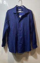 Load image into Gallery viewer, Michael Kors Mens Blue Print Regular Fit Airsoft Stretch Dress Shirt Size XL
