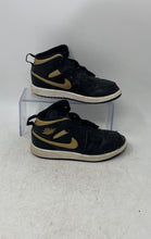Load image into Gallery viewer, Nike Boys Air Jordan 1 DQ8424-071 Black Golden Sneakers Shoes Sz 13.5C No Laces
