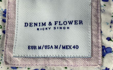 Load image into Gallery viewer, Denim &amp; Flower Mens Pink Linen Short Sleeve Button-Up Shirt Size Medium
