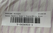Load image into Gallery viewer, Banana Republic Mens Purple White Striped Long Sleeve Button-Up Shirt Size S
