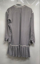Load image into Gallery viewer, Banana Republic Womens Blue White Striped Long Sleeve Short Mini Dress Size XS
