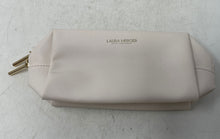 Load image into Gallery viewer, Laura Mercier Womens White Gold Prominent Zipper Cosmetics Makeup Case
