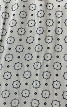 Load image into Gallery viewer, Express Mens White Black Geometric Print Short Sleeve Button-Up Shirt Size M
