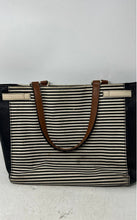 Load image into Gallery viewer, Kate Spade Womens Houston Street Leo Black White &amp; Brown Striped Tote Bag
