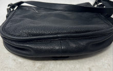 Load image into Gallery viewer, Michael Kors Womens Black Leather Adjustable Strap Buckle Flap Crossbody Bag
