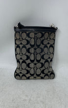 Load image into Gallery viewer, Coach Womens Gray Black Signature Canvas Penelope Shoulder Crossbody Bag
