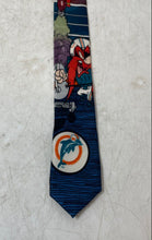 Load image into Gallery viewer, Toons Football Mens Multicolor Printed Miami Dolphins Pointed Tie One Size
