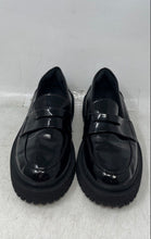 Load image into Gallery viewer, Zara Girls Black Leather Slip-On Round Toe Penny Loafer Shoes Size EUR 32
