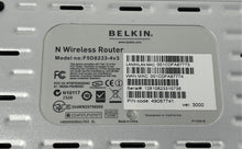 Load image into Gallery viewer, Belkin Model No. F5D8233-4V3 Black 4-Port Wireless N Router Not Tested
