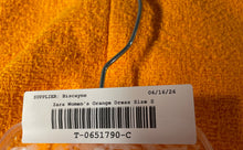 Load image into Gallery viewer, Zara Womens Orange Textured Sleeveless Crew Neck Back-Zip Mini Dress Size Small

