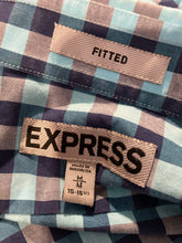 Load image into Gallery viewer, Express Mens Multicolor Collared Long Sleeve Dress Shirt Size Medium
